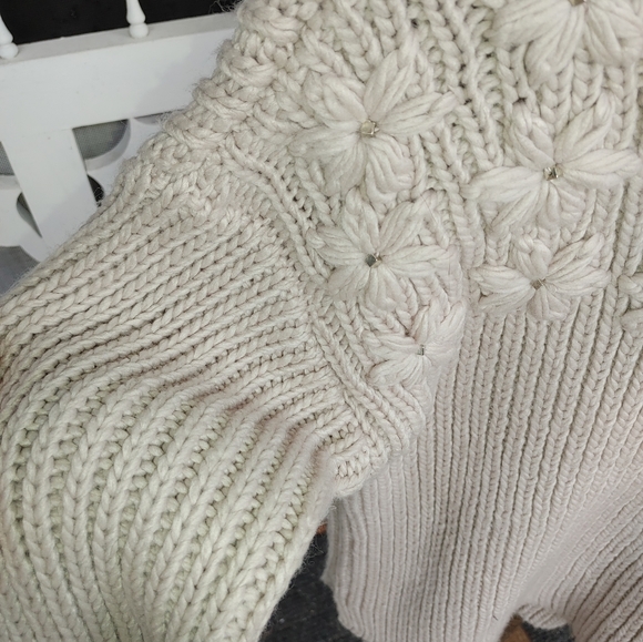 Cliche wool blend Sweater Sz.L Tan - Picture 3 of 6